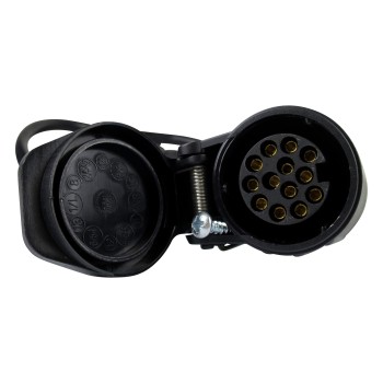 Adapter mit 800 mm Kabel 7-poliger Stecker/13-polige Steckdose für PKW Anhänger – Bild 3