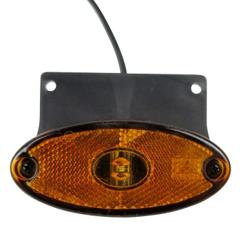 Aspöck LED Flatpoint gelb Seitenmarkierungsleuchte mit Halter gerade und DC Kabel 0,5m 31-2369-017 – Bild 2