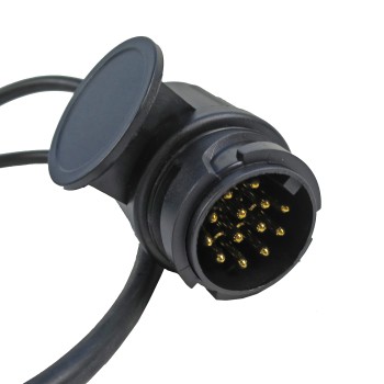 Adapter mit circa 800 mm Kabel 13-poliger Stecker/7-polige Steckdose für PKW Anhänger – Bild 2