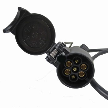 Adapter mit circa 800 mm Kabel 13-poliger Stecker/7-polige Steckdose für PKW Anhänger – Bild 3