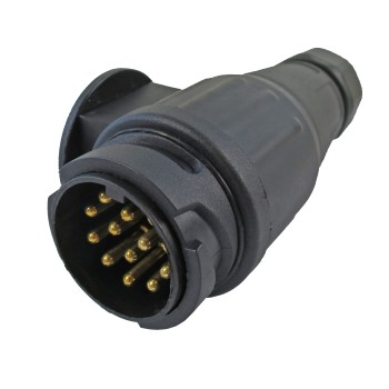 13 poliger Qualitäts Anhängerstecker Gummitülle für 1 und 2 Kabel