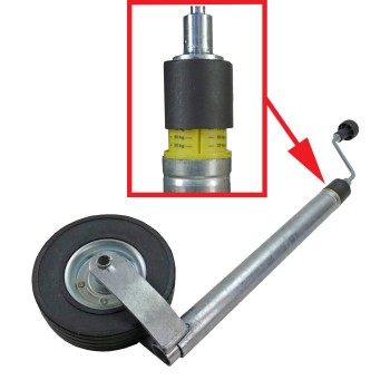 Stützrad mit integrierter Stützlastwaage und 48mm Rohrdurchmesser (Artikelnummer 990003474)