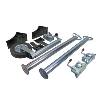 Super Set Anhänger Stützrad, Stützen, Klemmschellen, Unterlegkeile