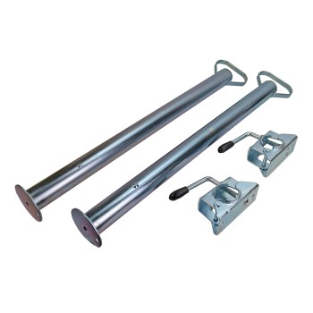 Set 700mm Anhänger Stützen Rohrstützen Abstellstützen Stütze + Klemmhalter 48mm