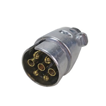 7 poliger Anhängerstecker Metall Stecker für Pkw Anhänger Schraubanschluss – Bild 2