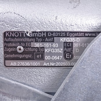Knott Auflaufeinrichtung TYP KFG 35-D GF 2700 - 3500kg mit Stützradkonsole für Anhänger – Bild 2