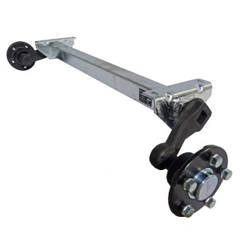 Schlegl 750kg Anhänger Achse MB8 - 1000mm - 5x112 - niedriger Bock - ungebremst – Bild 2