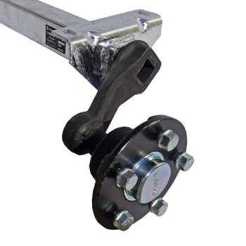 Schlegl 750kg Anhänger Achse MB8 - 1000mm - 5x112 - niedriger Bock - ungebremst – Bild 3