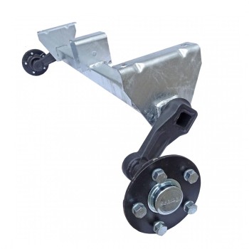 Schlegl 750kg Anhänger Achse MB8 - 1000mm - 5x112 - hoher Auflagebock-ungebremst – Bild 2