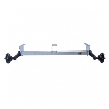 Schlegl 750kg Anhänger Achse MB8 - 1000mm - 4x100 - hoher Auflagebock-ungebremst – Bild 2