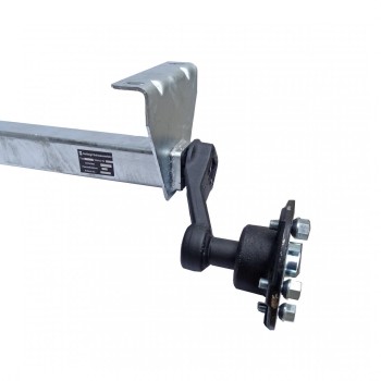 Schlegl 750kg Anhänger Achse MB8 - 1000mm - 4x100 - hoher Auflagebock-ungebremst – Bild 3