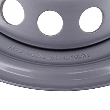 Felge 4.5J x 13 H2 Mittenloch 57mm, Lochkreis 100, 4 Loch, ET 30 für PKW Anhänger – Bild 7