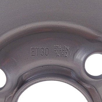 Felge 5.5J x 14 H2 Mittenloch 57mm, Lochkreis 100, 4 Loch, ET 30 für PKW Anhänger – Bild 5