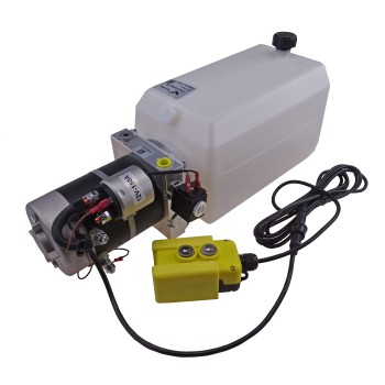 Hydraulikaggregat 12V 8 Liter Tank für PKW Anhänger Kipper