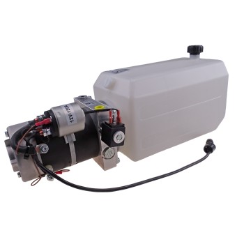 Hydraulikaggregat 12V 8 Liter Tank für PKW Anhänger Kipper – Bild 2