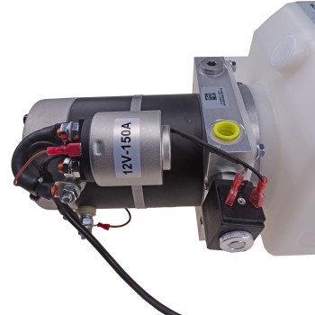 Hydraulikaggregat 12V 8 Liter Tank für PKW Anhänger Kipper – Bild 3