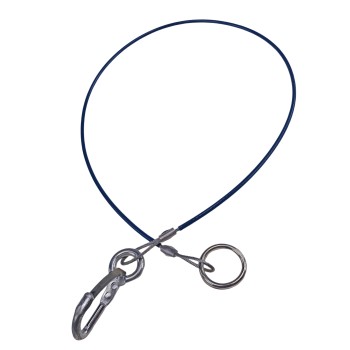 1m Abreißseil, PVC ummantelt mit Karabinerhaken und Ring