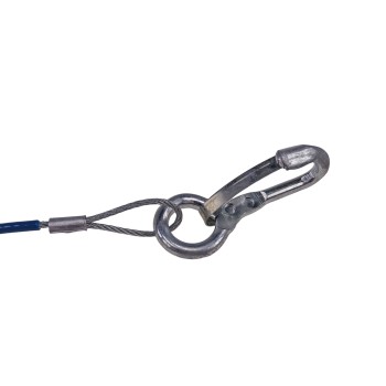 1m Abreißseil, PVC ummantelt mit Karabinerhaken und Ring – Bild 8