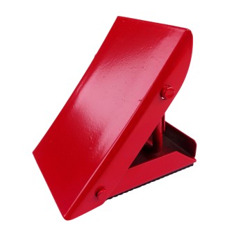 Unterlegkeil Metall klappbar, rot / Bremskeil / Radstopper / Hemmschuh