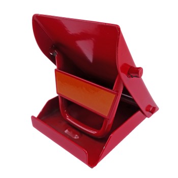 Unterlegkeil Metall klappbar, rot / Bremskeil / Radstopper / Hemmschuh – Bild 2