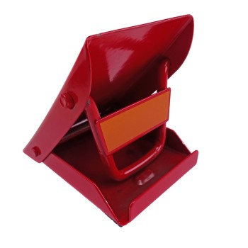 Unterlegkeil Metall klappbar, rot / Bremskeil / Radstopper / Hemmschuh – Bild 6