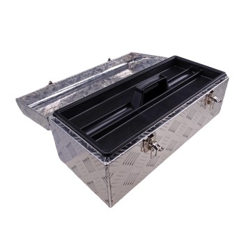 Deichselbox / Staubox aus Aluminium 575 x 245 x 220mm für PKW Anhänger – Bild 6