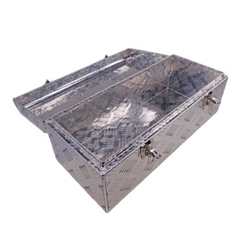 Deichselbox / Staubox aus Aluminium 575 x 245 x 220mm für PKW Anhänger – Bild 2