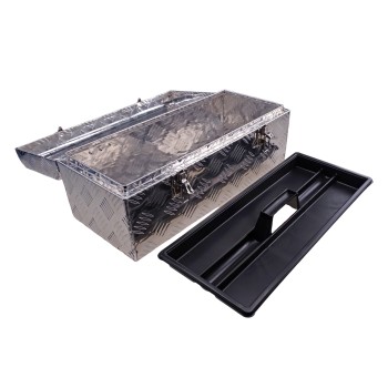 Deichselbox / Staubox aus Aluminium 575 x 245 x 220mm für PKW Anhänger – Bild 8
