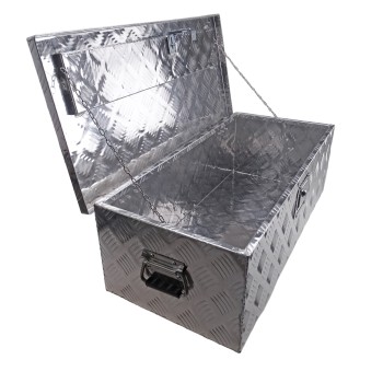 Deichselbox / Staubox aus Aluminium 760 x 330 x 245mm für PKW Anhänger – Bild 2