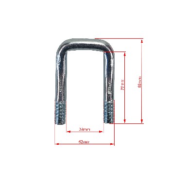 Zurrbügel 54 x 88mm M12 mit Gegenplatte – Bild 2