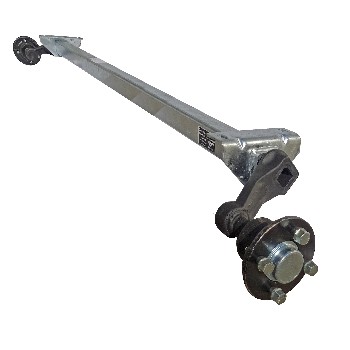 Schlegl 750kg Anhänger Achse MB8 - 1000mm - 4x100 - niedriger Bock - ungebremst – Bild 2