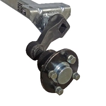 Schlegl 750kg Anhänger Achse MB8 - 1000mm - 4x100 - niedriger Bock - ungebremst – Bild 4