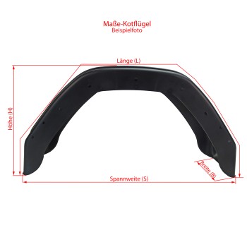 Anhänger Kotflügel Kunststoff 200mm/660mm Schutzblech eckige Ausführung – Bild 4