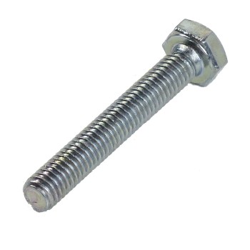M6 x 40mm DIN 933, Stahl 8.8, verzinkte Sechskantschraube