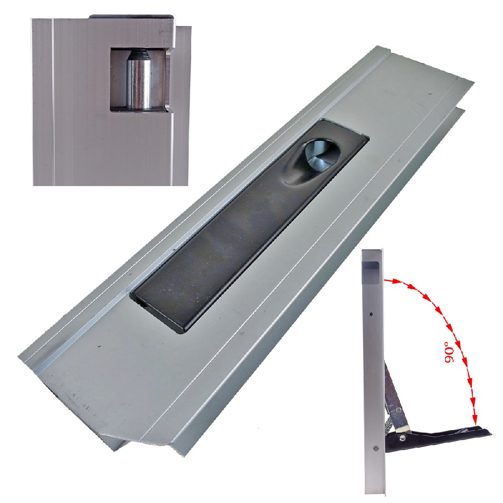 Bordwandverschluss mit Anschlag 350 mm links ALU Bordwand 25mm für PKW Anhänger