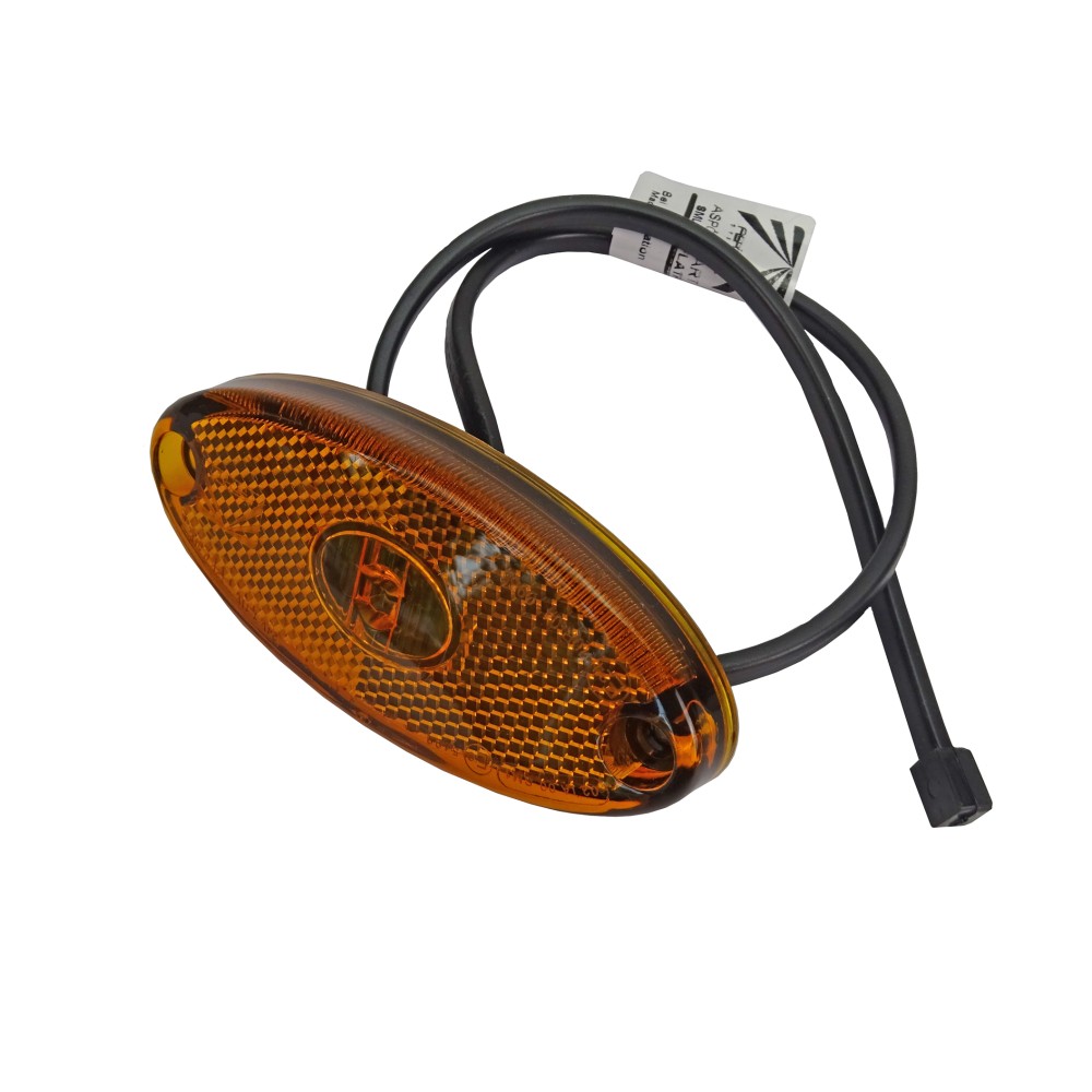 Aspöck LED Flatpoint gelb Seitenmarkierungsleuchte mit DC Kabel 0,5m 31-2309-027