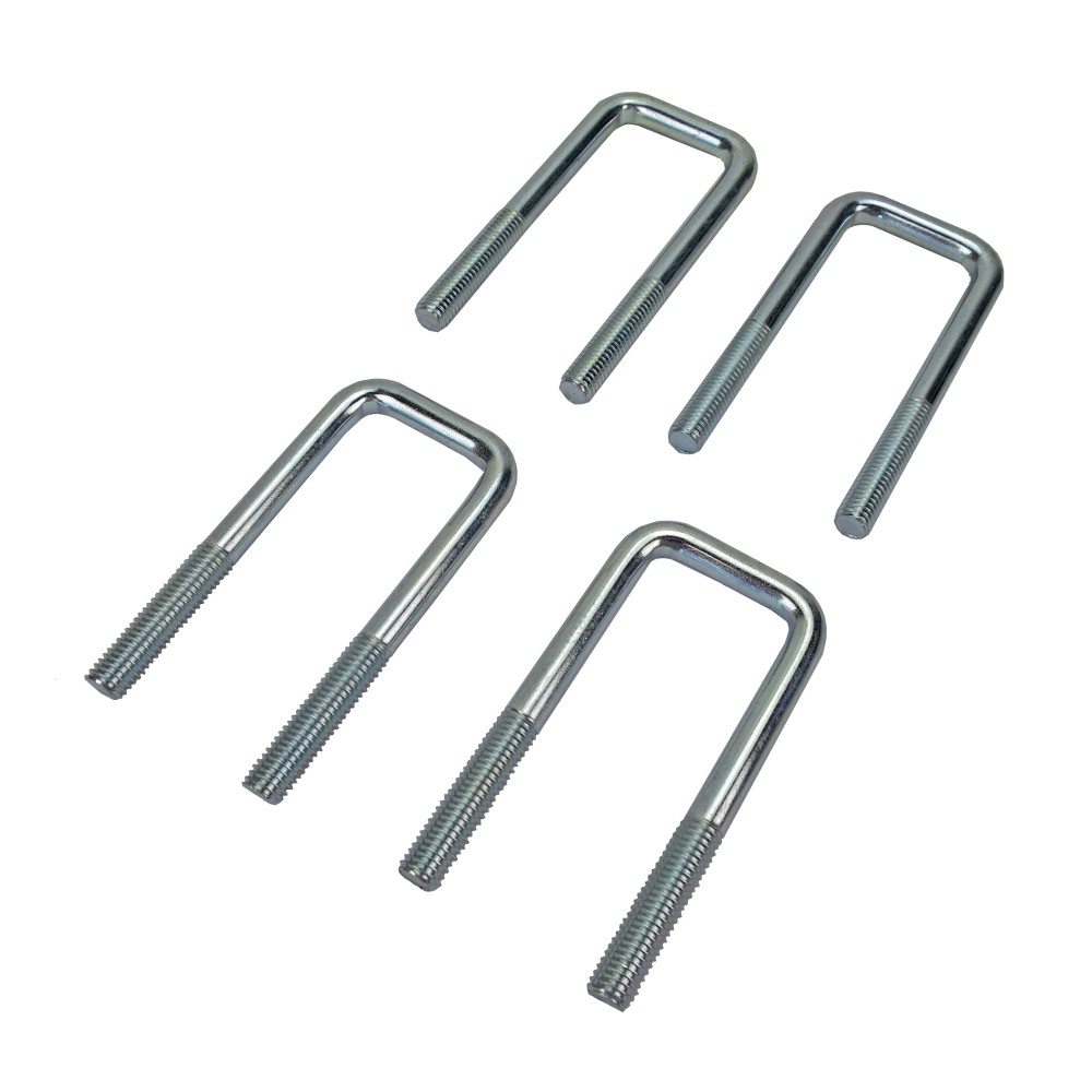4er Set U Bügelschraube M10 verzinkt LH = 100 mm LW = 43 mm