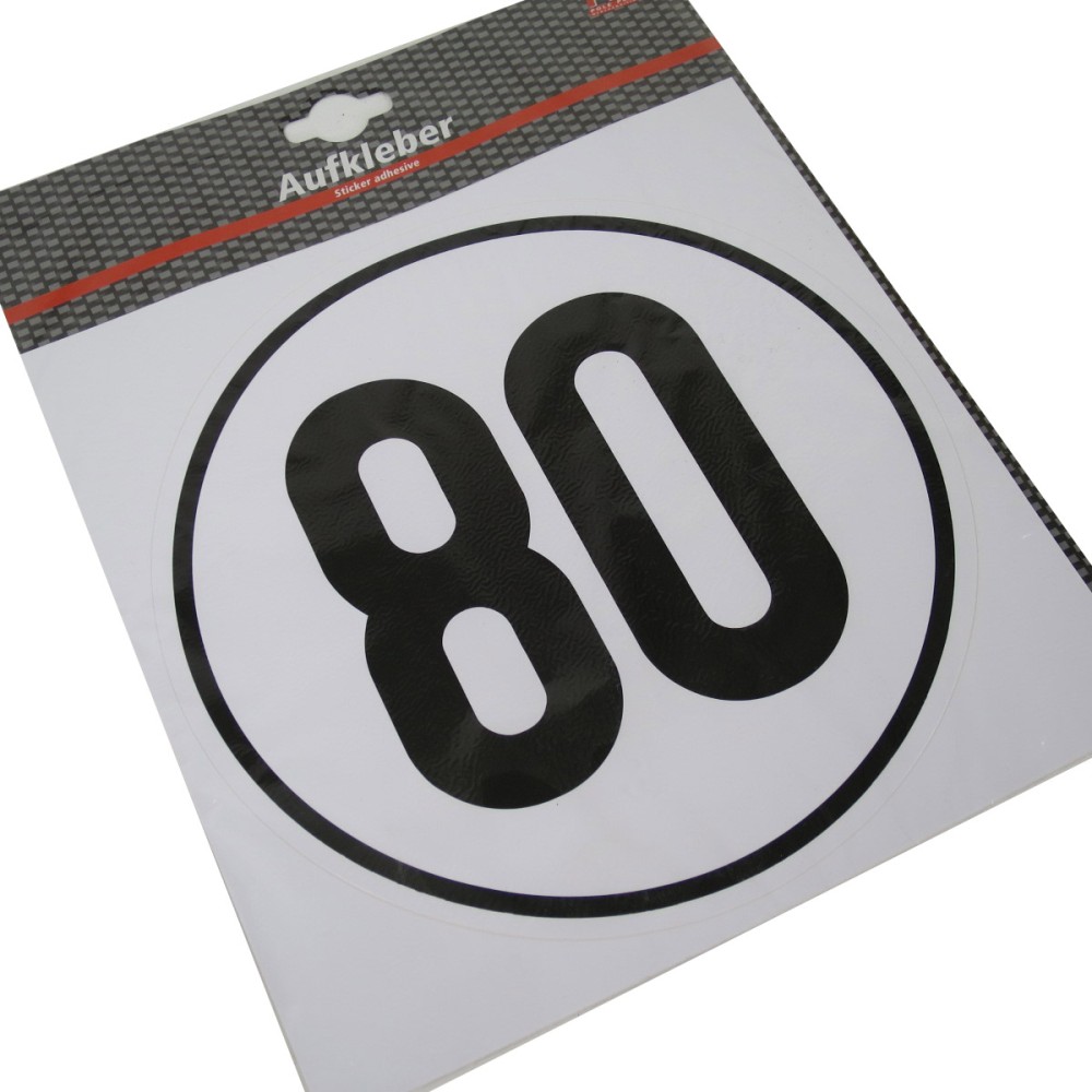 Aufkleber 80 km/h