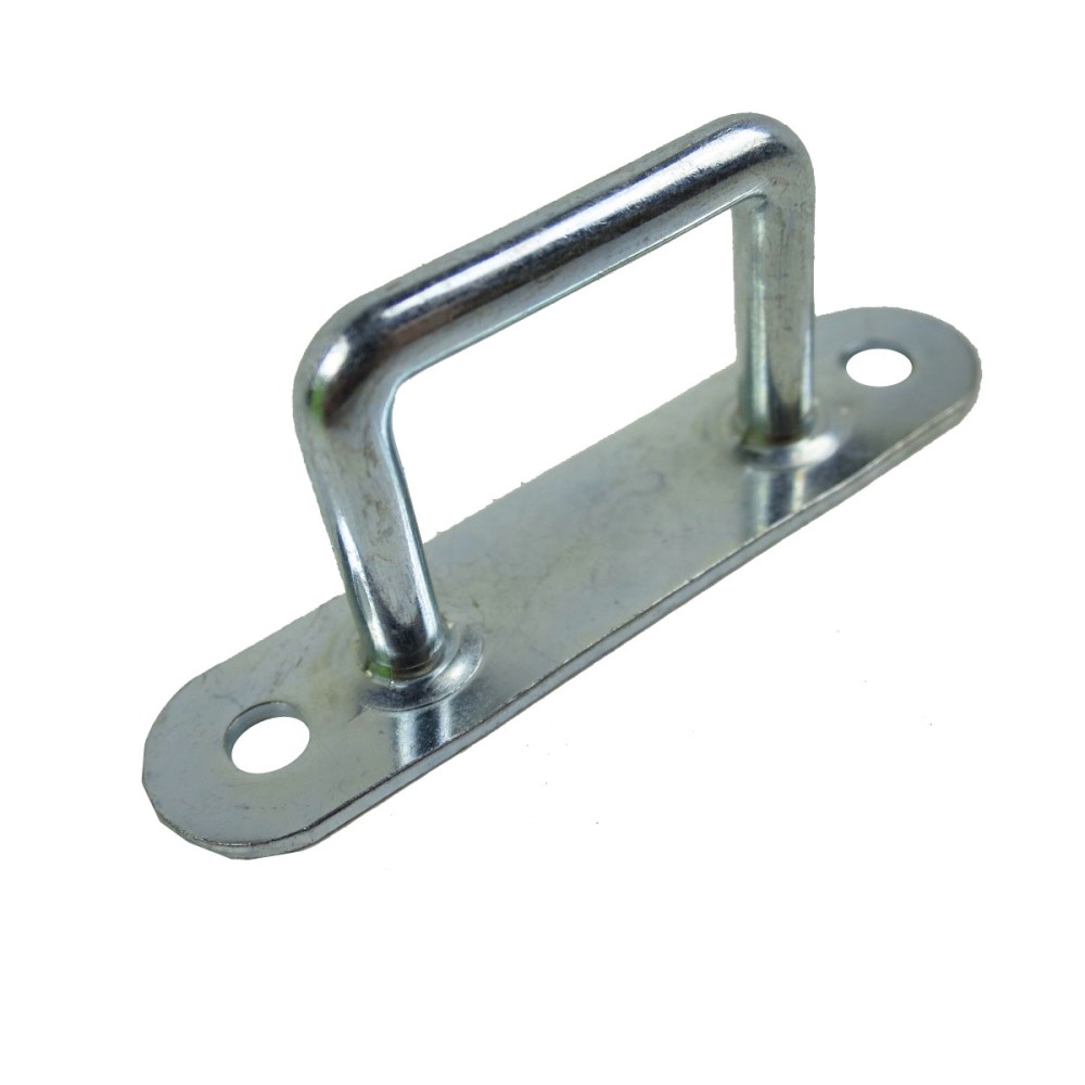 Riemenkrampe verzinkt für Schlitzöse Bügelinnenhöhe 15 mm Lochabstand circa 34 mm