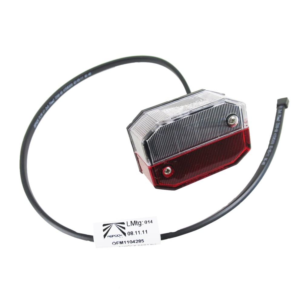 Aspöck Flexipoint Umrissleuchte rot/weiß mit DC Kabel 31-6509-047