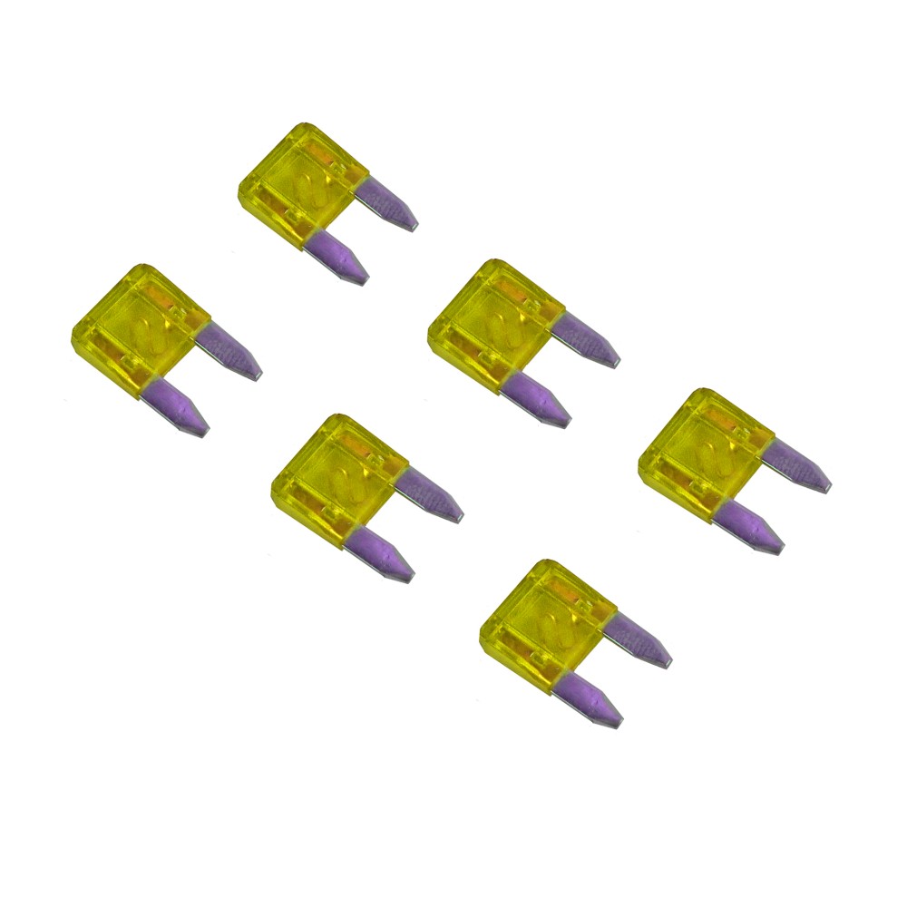 Flachsicherungen Mini 20A gelb 6 Stück im Blister