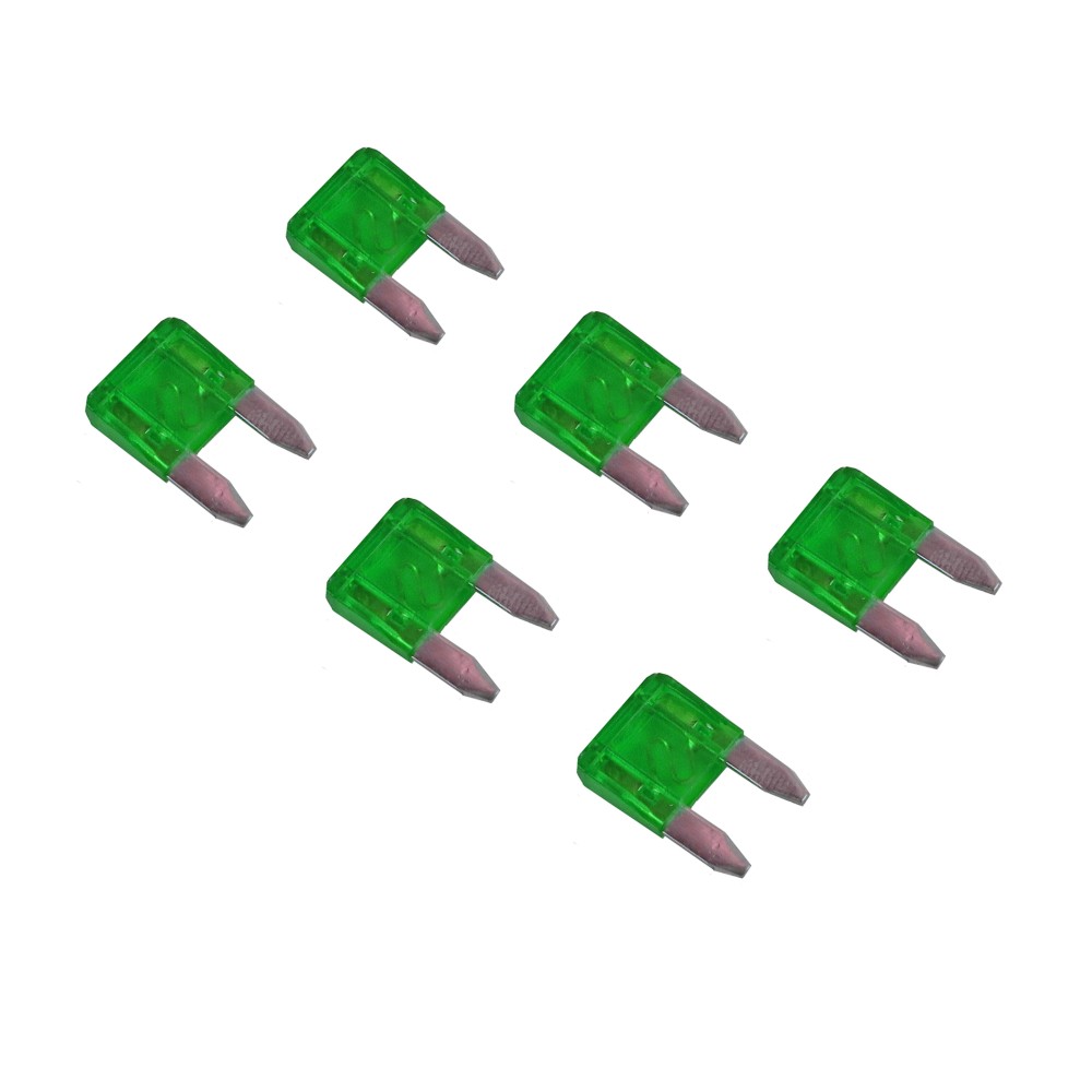 Flachsicherungen Mini 30A grün 6 Stück im Blister