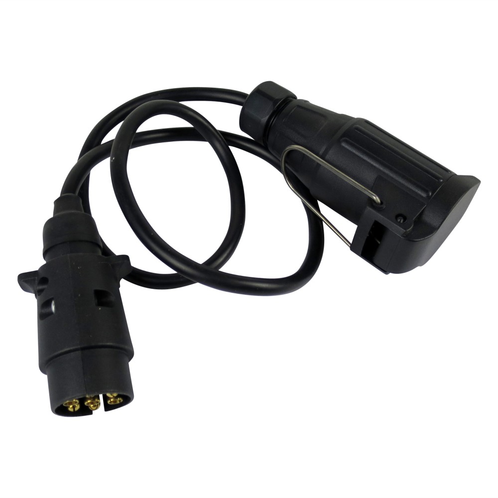 Adapter mit 800 mm Kabel 7-poliger Stecker/13-polige Steckdose für PKW Anhänger