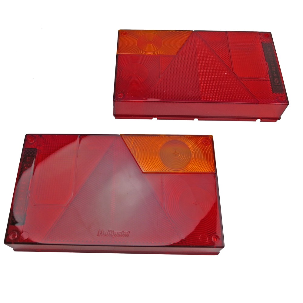 Aspöck Multipoint I Ersatzglas / Rücklichtglas Set rechts und links