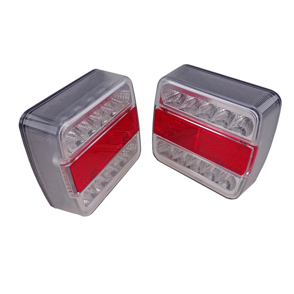Set LED Rückleuchte 4 Funktionen 98x105mm 2 Stück