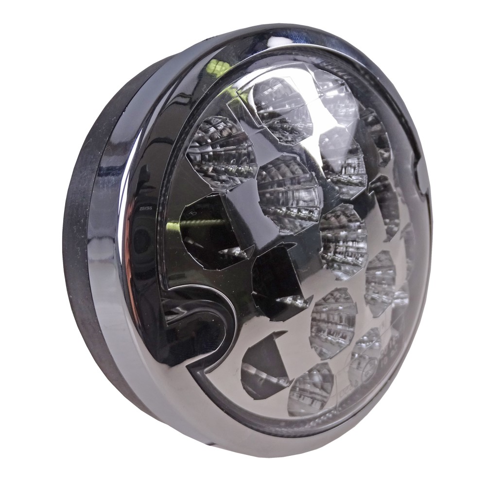 LED Rückleuchte 3 Funktionen 95mm 17LED chrom