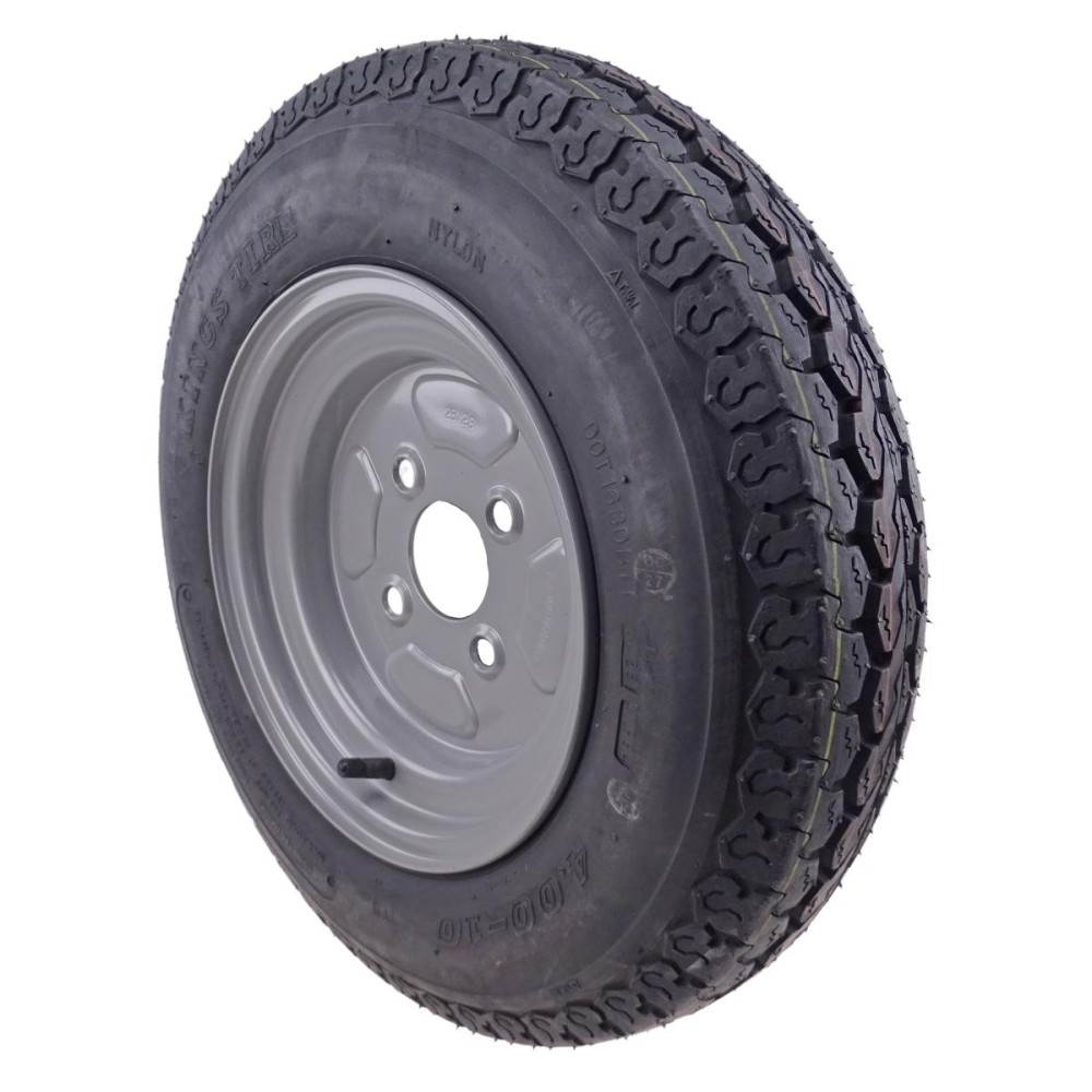 4.00 - 10 Komplettrad Felge 3.50 x 10 LK 4x100 für PKW Anhänger
