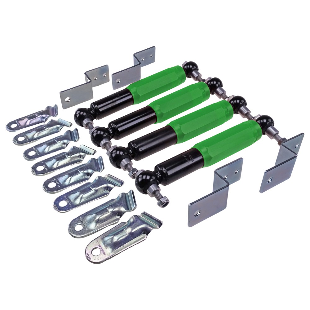 Tandem Rad Stoßdämpfer Set grün bis 1600kg für PKW Anhänger