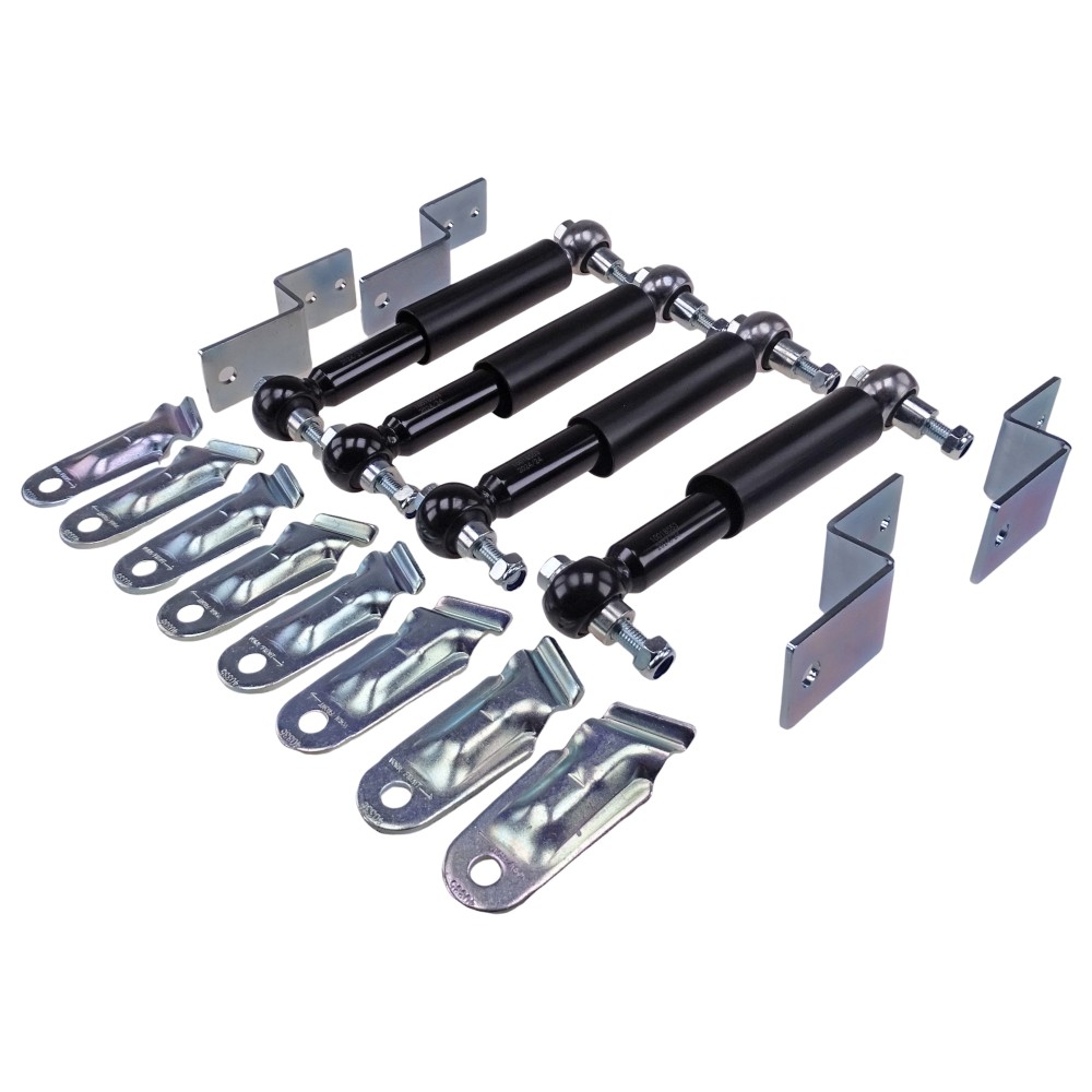 Tandem universal Rad Stoßdämpfer Set schwarz bis 3000kg für PKW Anhänger (Artikelnummer 990000093)