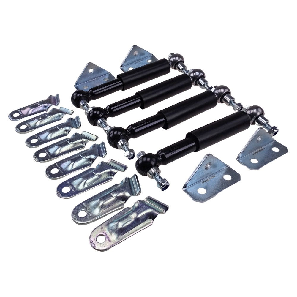 Tandem universal Rad Stoßdämpfer Set schwarz bis 3000kg für PKW Anhänger (Artikelnummer 990000092)